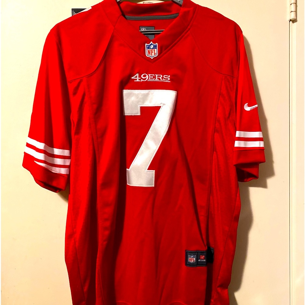 Nike San Francisco 49ers #7 Colin Kaepernick Red/White Elite Jersey NFL Size M